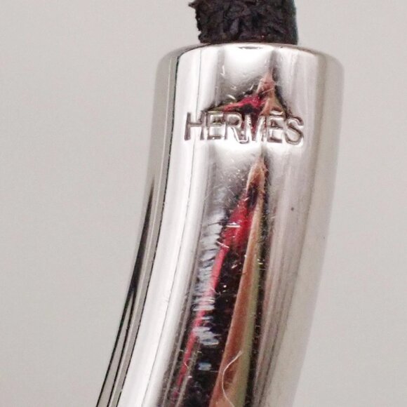 HERMES Viviride Leather Wrap Bracelet Choker with Heart Charm Accessory 66RL340 - Picture 7 of 9